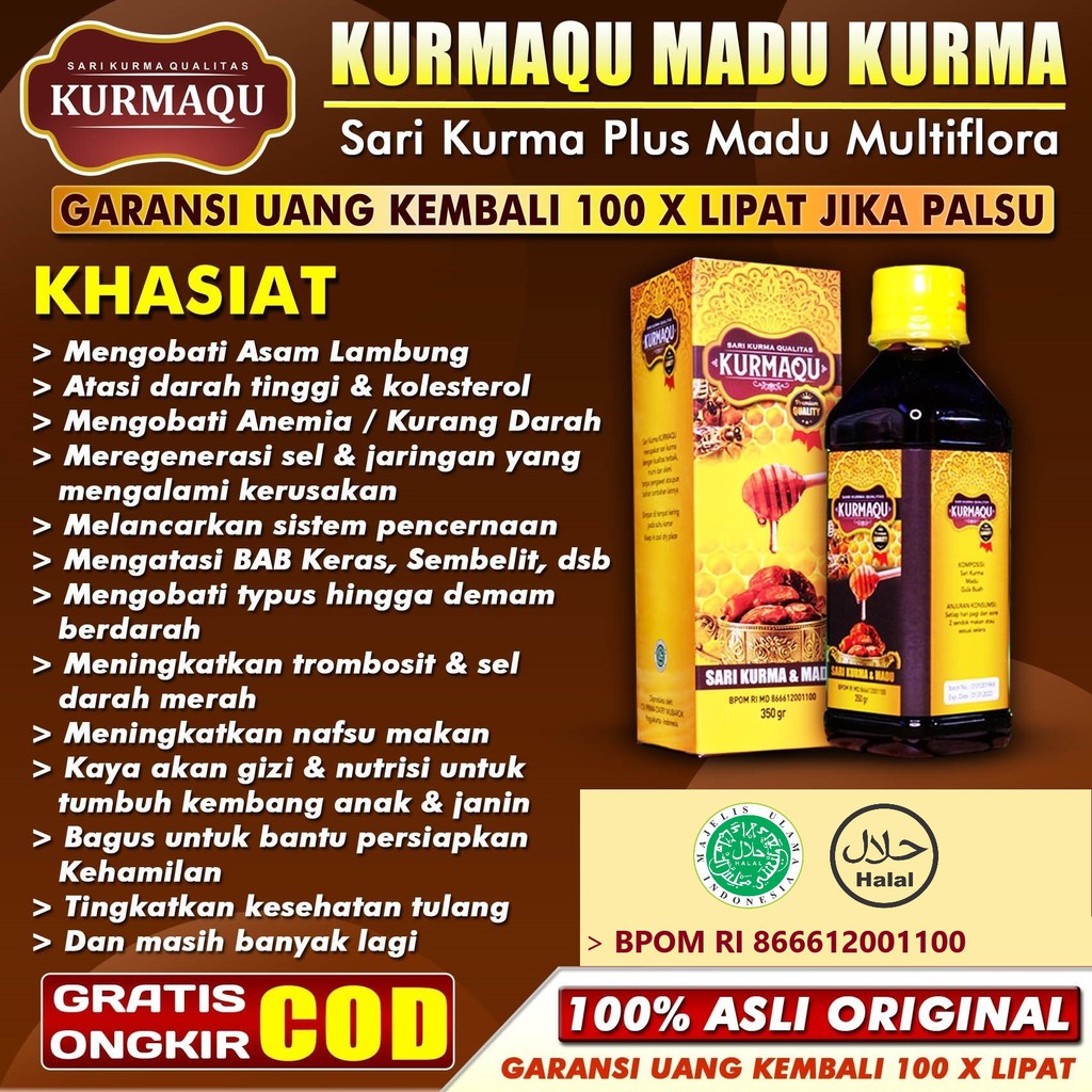 Jual Obat Maag Kronis Obat Asam Lambung Tinggi Obat Infeksi Lambung KurmaQu Sari Kurma Madu