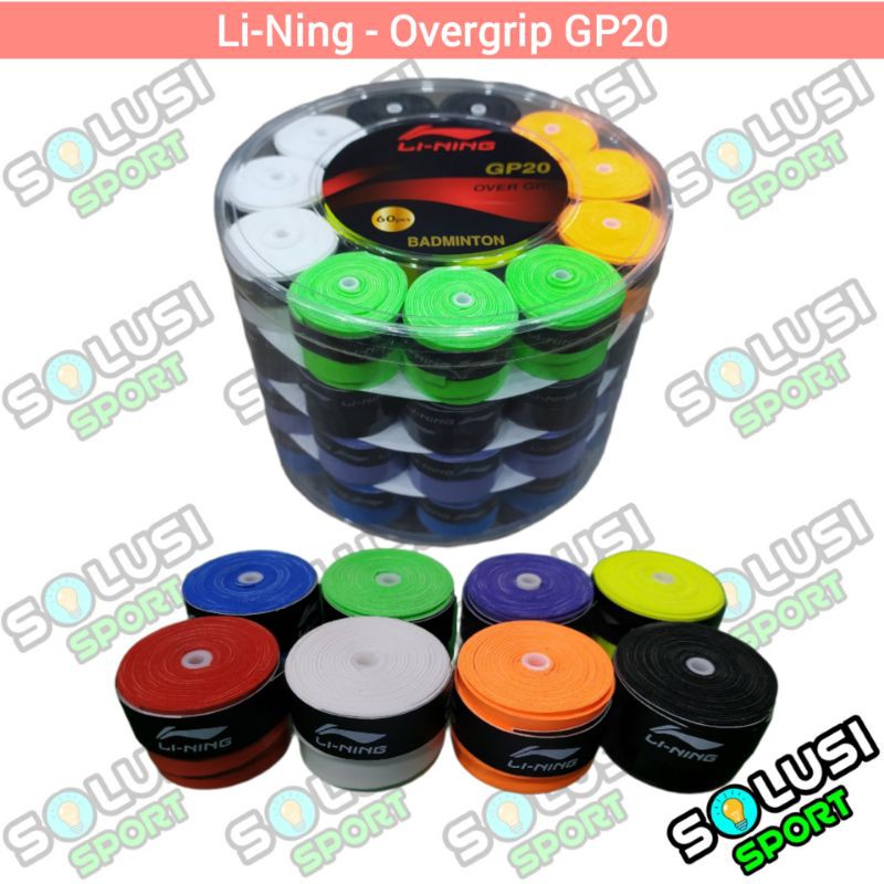 Overgrip Grip Karet Tipis LINING GP20 SATUAN Raket Badminton Tenis