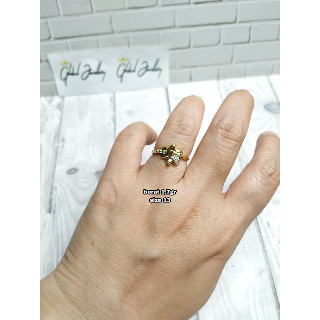 CINCIN BINTANG LAUT MATA GOLD PERAK ASLI S925 GLOBAL JEWELLERY CJ086