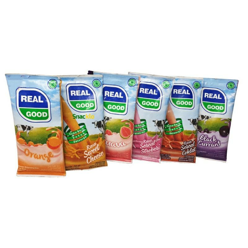 

SUSU BANTAL REAL GOOD 50ml x 5pcs ANEKA RASA/ REALGOOD COKLAT KEJU STRAWBERRY / UHT