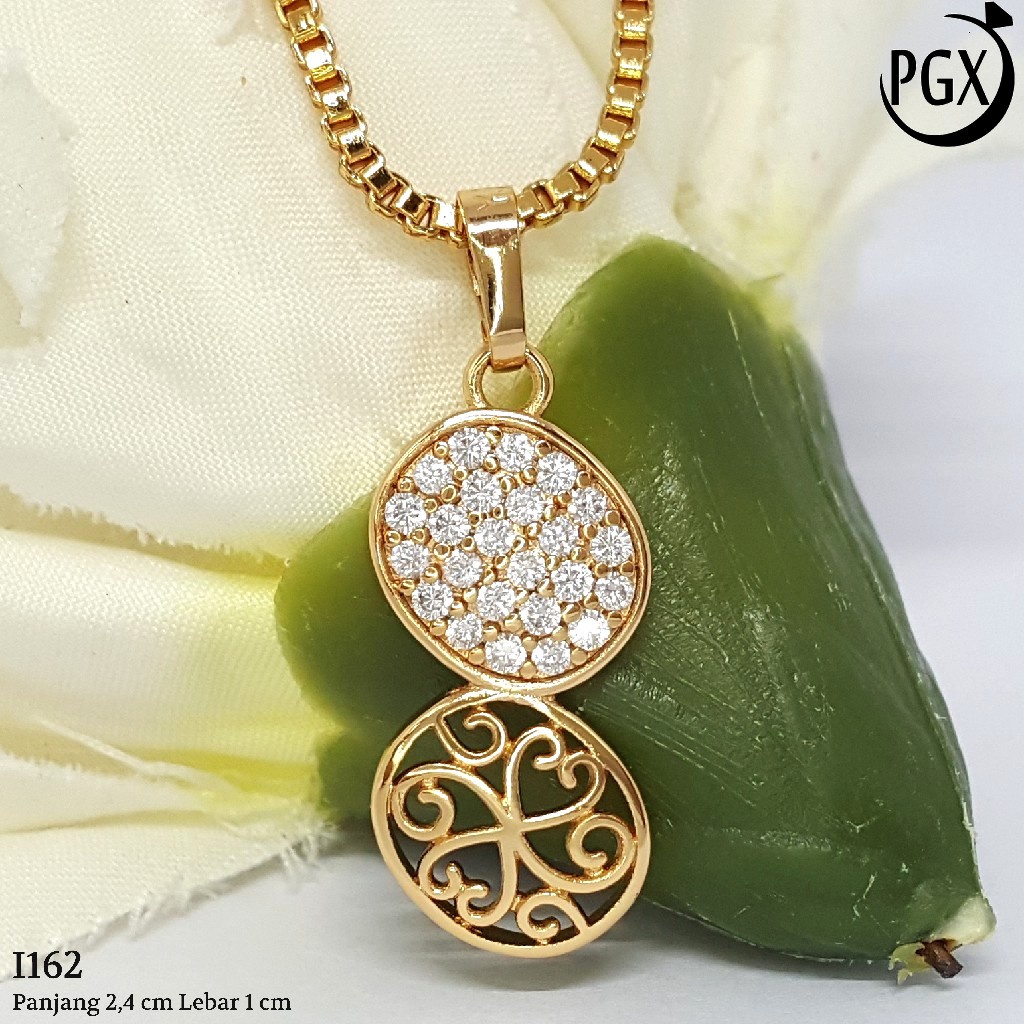 PGX Liontin Kalung Xuping Wanita Perhiasan Lapis Emas Aksesoris Fashion - I162