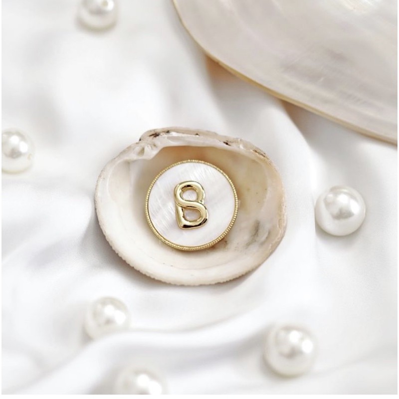 white shell brooch Buttonscarves