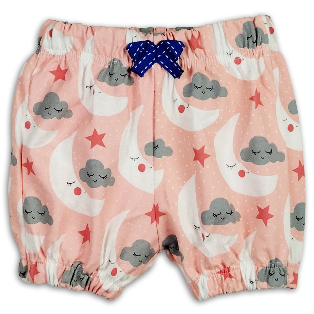 Bearhug Celana Pendek Bayi Perempuan Premium Full Printing XCD6 Cardet 6-18 Bulan-Salem-Moon