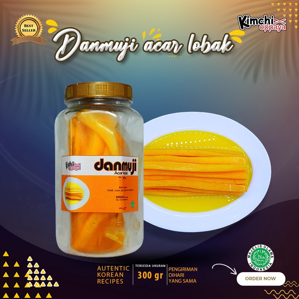

Danmuji Acar Lobak Kuning Korea Untuk Kimbab 300 Gram Isi 10 Potong Panjang