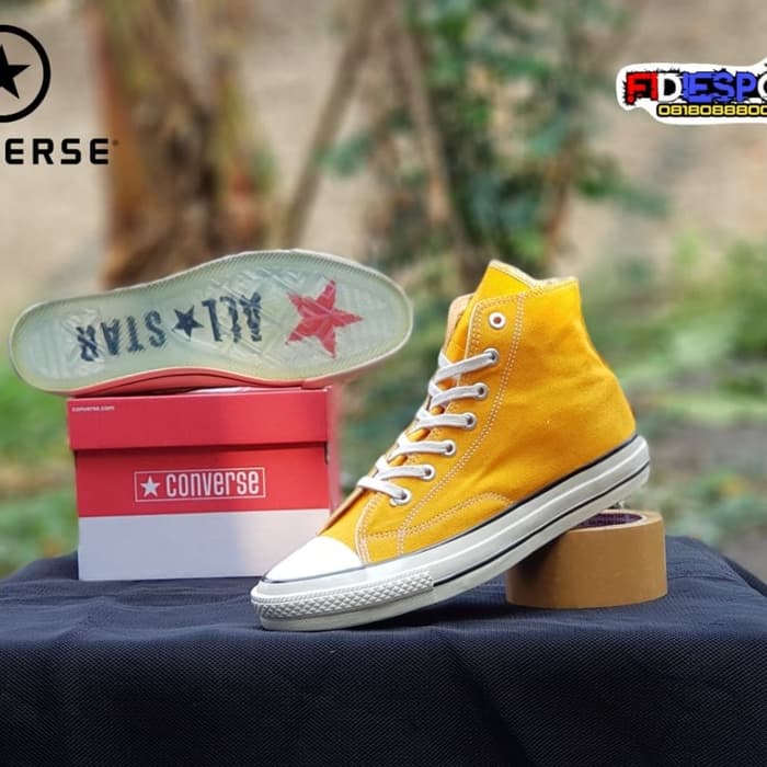 Sepatu Converse Allstar 70s High Orange Premium Sol Bening Vietnam