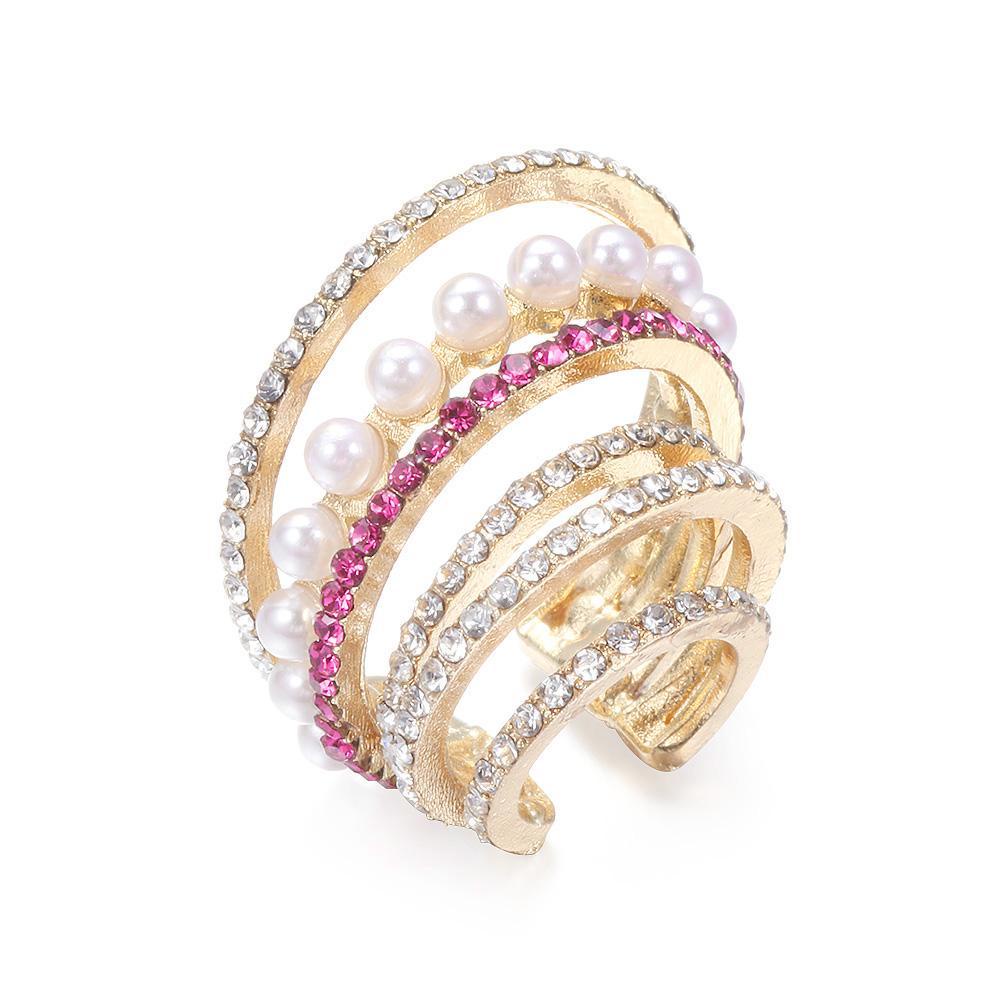 Wonder 1PC Anting Manset Mutiara Fashion Hadiah Perhiasan Pesta Tanpa Tindik Berbentuk C