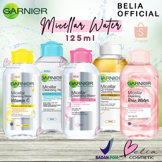 Image of ❤ BELIA ❤ Garnier Micellar Water Pink | Blue Biru | Bi-phase Oil | Vit C Kuning | Rose Water 125ml