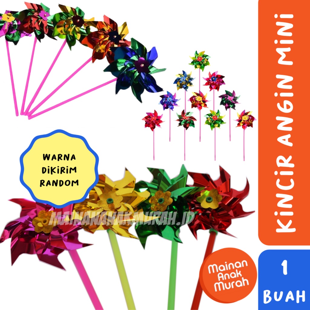 Jual Kincir Angin Mini Windmill Kitiran Baling Baling Plastik Warna ...