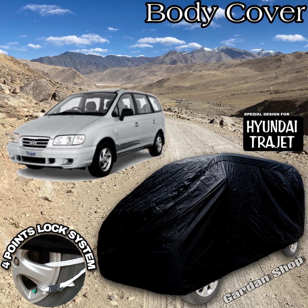 Sarung Mobil HYUNDAI TRAJET Hitam POLOS Body Cover Hyundai Trajet Full Black