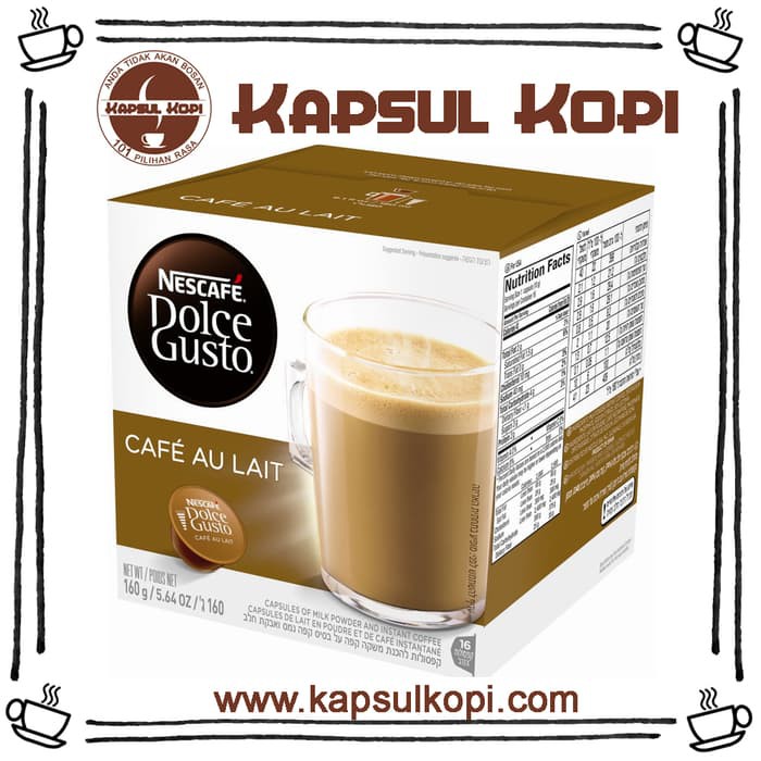 

Cafe Au Lait Kapsul Kopi Nescafe Dolce Gusto NDG Coffee Capsule - kkp1084