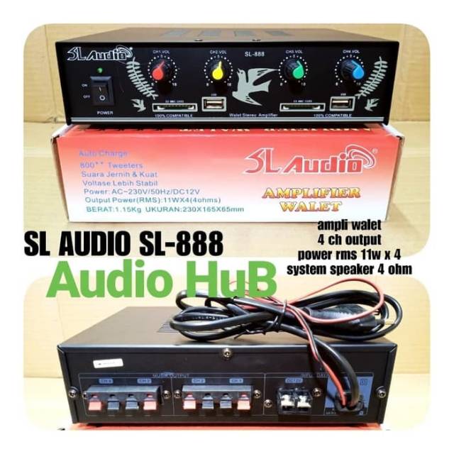AMPLI WALET SL AUDIO SL888 AMPLIFIER WALET SL AUDIO SL 888