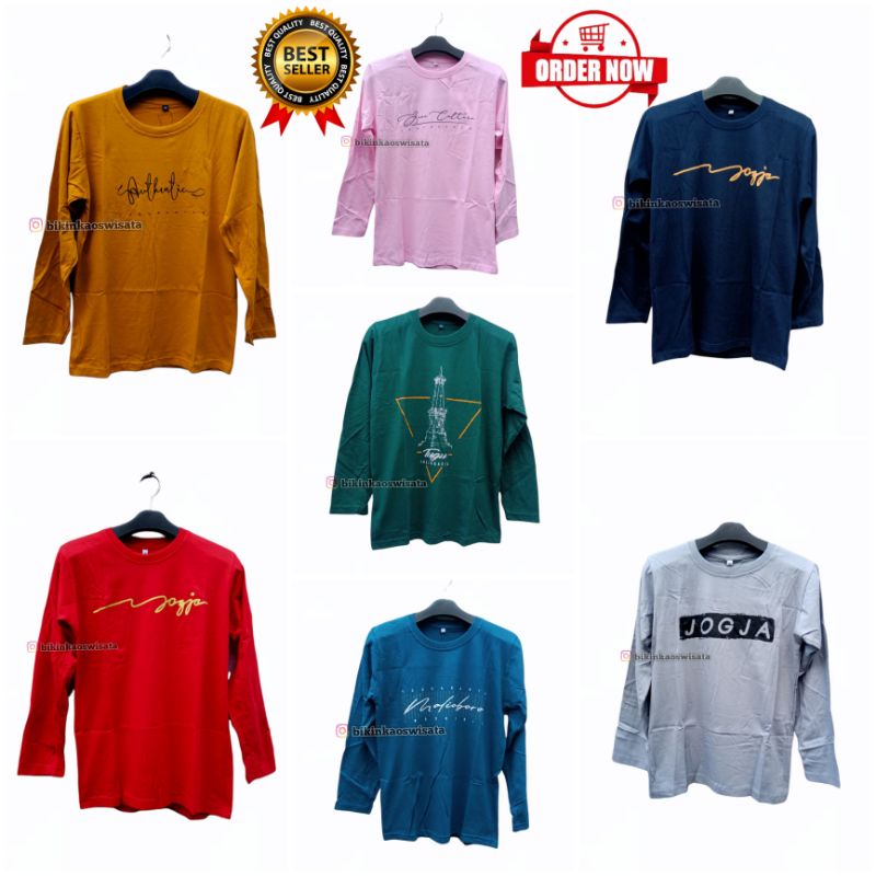 KAOS LENGAN PANJANG KAOS JOGJA KATUN KAOS WANITA