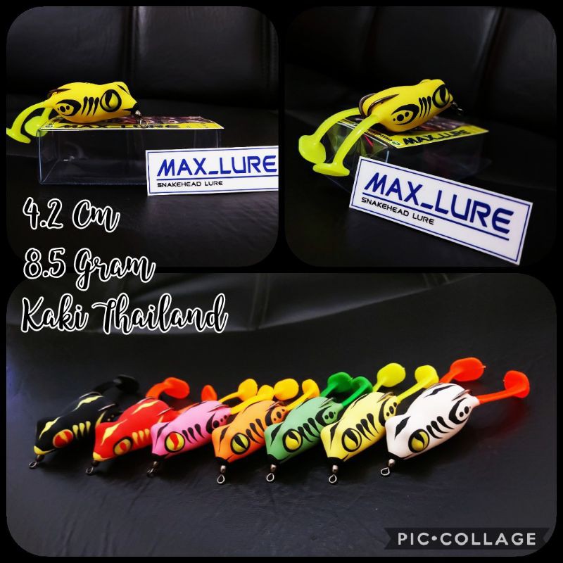 max lure soft frog kaki umpan pancing