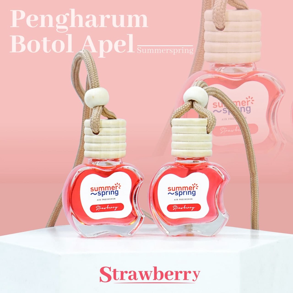 Pengharum Ruangan Aroma Strawberry Botol Apel Summer Spring Pengharum Mobil Kamar Aromaterapi Segar