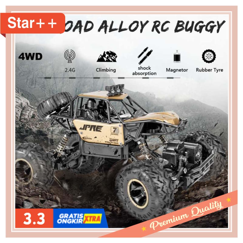 MAINAN MURAH IMPORT KEREN BERKUALITAS BAGUS AMAN / RC Rock Crawler 4WD JPRE 6241 - Skala 1:16  -