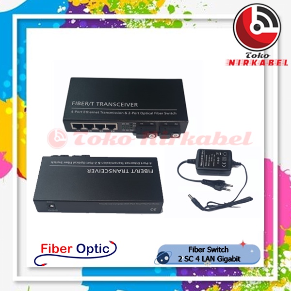 Ethernet Fiber Switch 2 SC 4 Port Gigabit /2 FO 4 Gigabit LAN