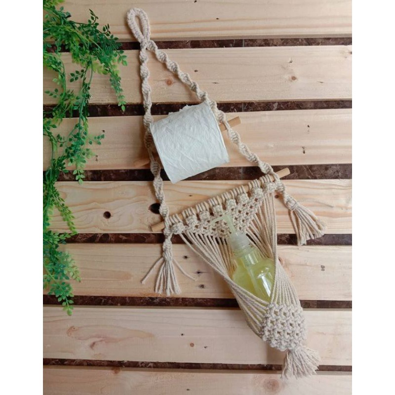 READY STOK) macrame tempat tissue dan sabun (HD 157)