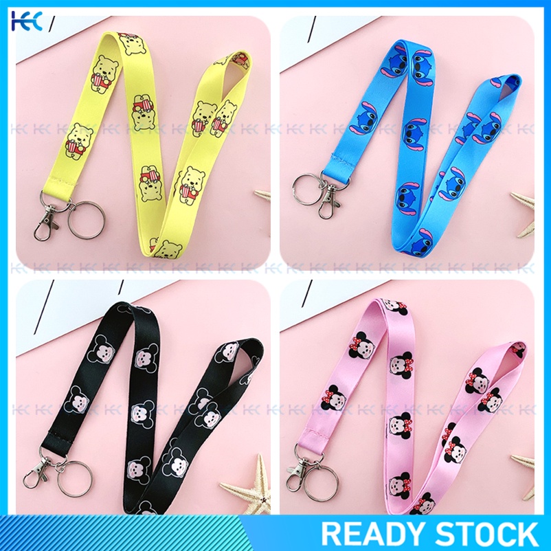 Tali Lanyard Motif Kartun Lucu Untuk Gantungan Kunci / Kartu Id / Pass / Handphone