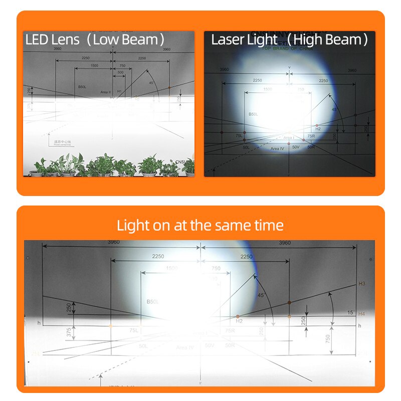 Lampu Kabut Laser LED 110W 24000Lm Hi / Lo Untuk Nissan X-Trail Qashqai Pathfinder Primera March Altima Rogue Sylphy