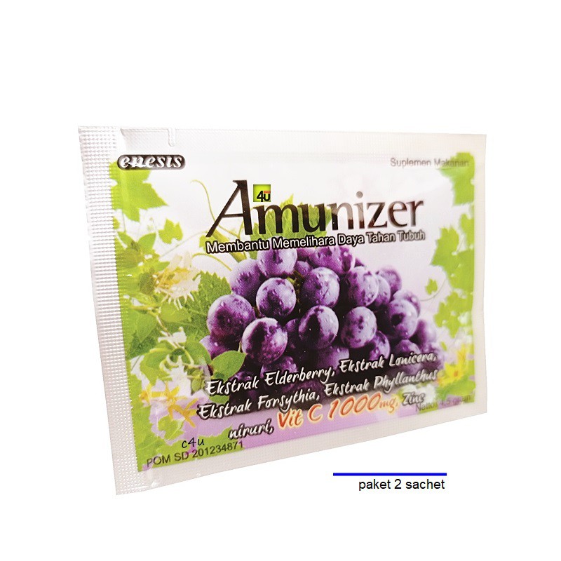 

Amunizer Serbuk - Ekstrak Herbal dan Vit C1000mg - Paket 2 sachet