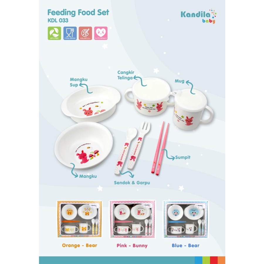 KANDILA BABY FEEDING SET KDL033 Peralatan Makan Set