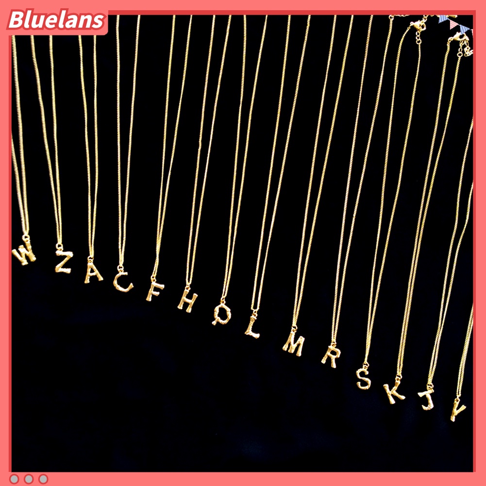 Bluelans Minimalist Women Letter Alphabet Pendant Short Chain Necklace Party Jewelry Gift