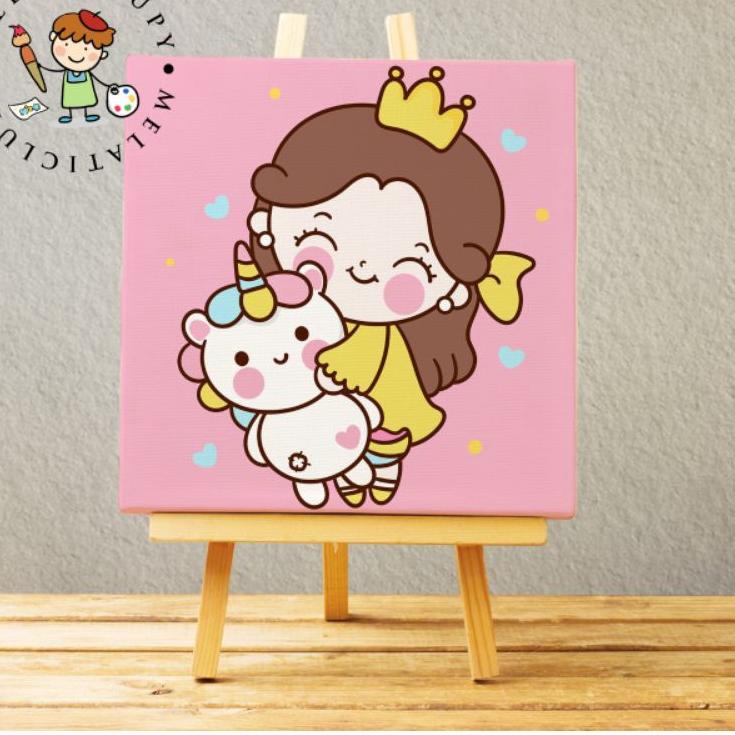 

Tren Kekinian.. PAINT BY NUMBER KANVAS 20X20CM GIRL EDITION