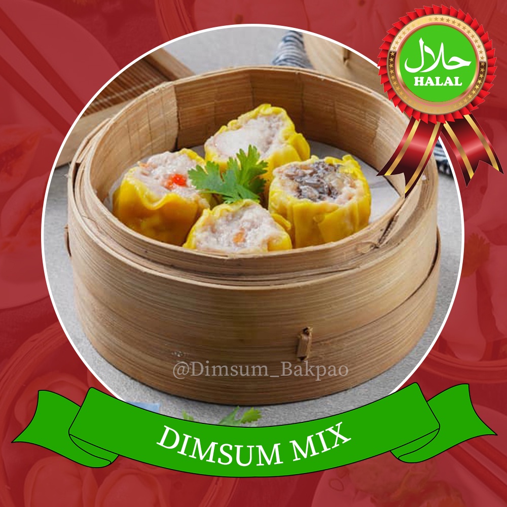 

Dimsum frozen food Mix Varian rasa ayam udang jamur kepiting isi 50pcs spesial Halal - DIMSUMBAKPAO