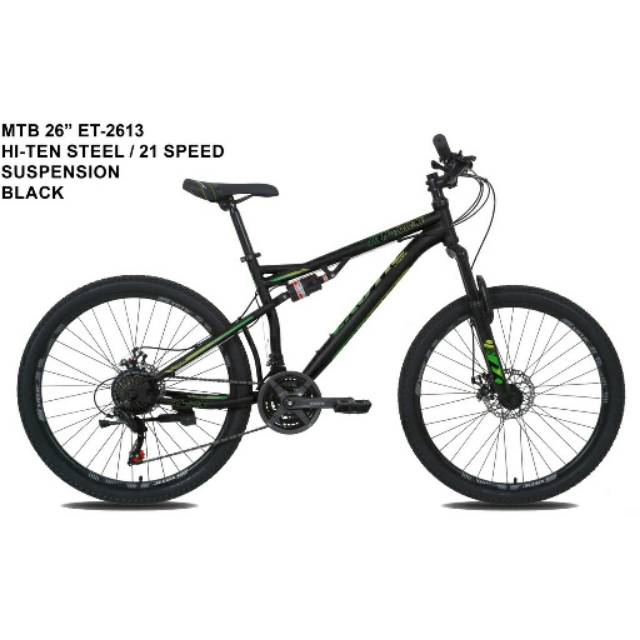 Sepeda Gunung Exotic 2613 MTB Full suspension BONUS BOTOL MINUM