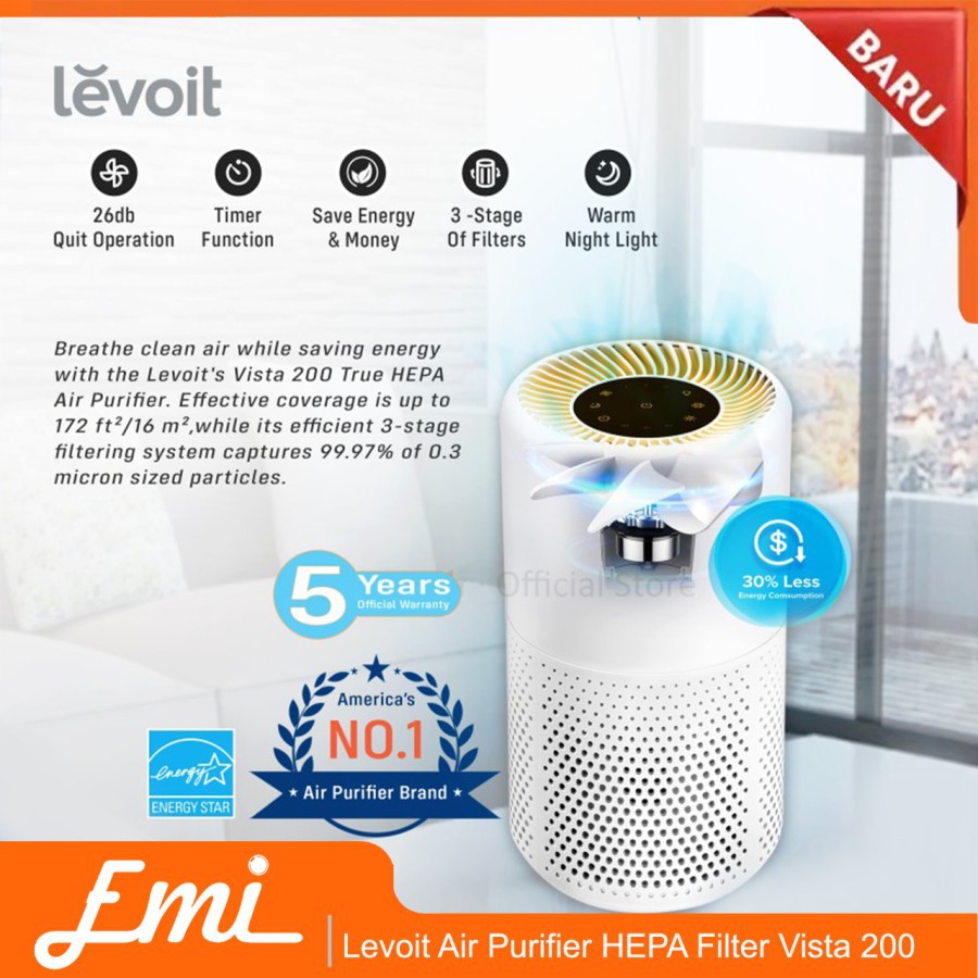 Levoit Air Purifier HEPA Filter Vista 200 Pembersih Udara