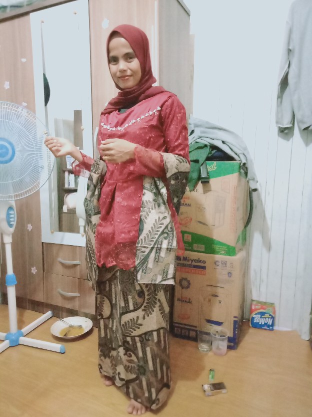 Shopashop Solo Batik Couple Glenca Payet Free Selendang | Set Couple Asyifa Maroon | Sarasvati Store