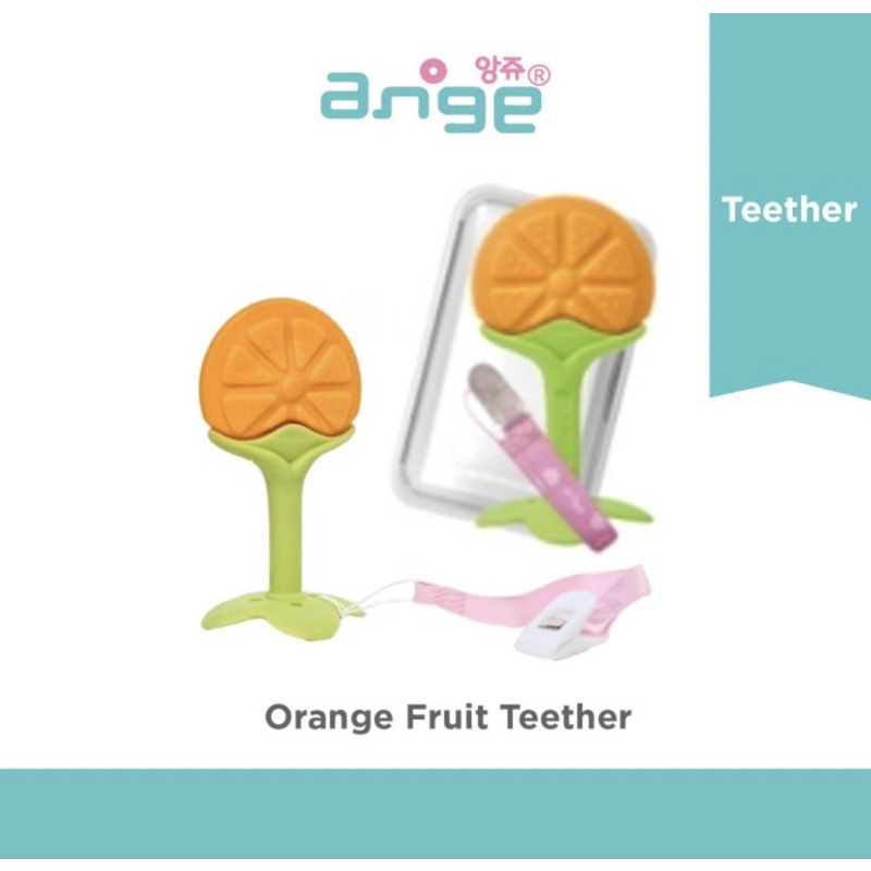 ANGE Fruit Teether With Clip And Case - Gigitan Bayi