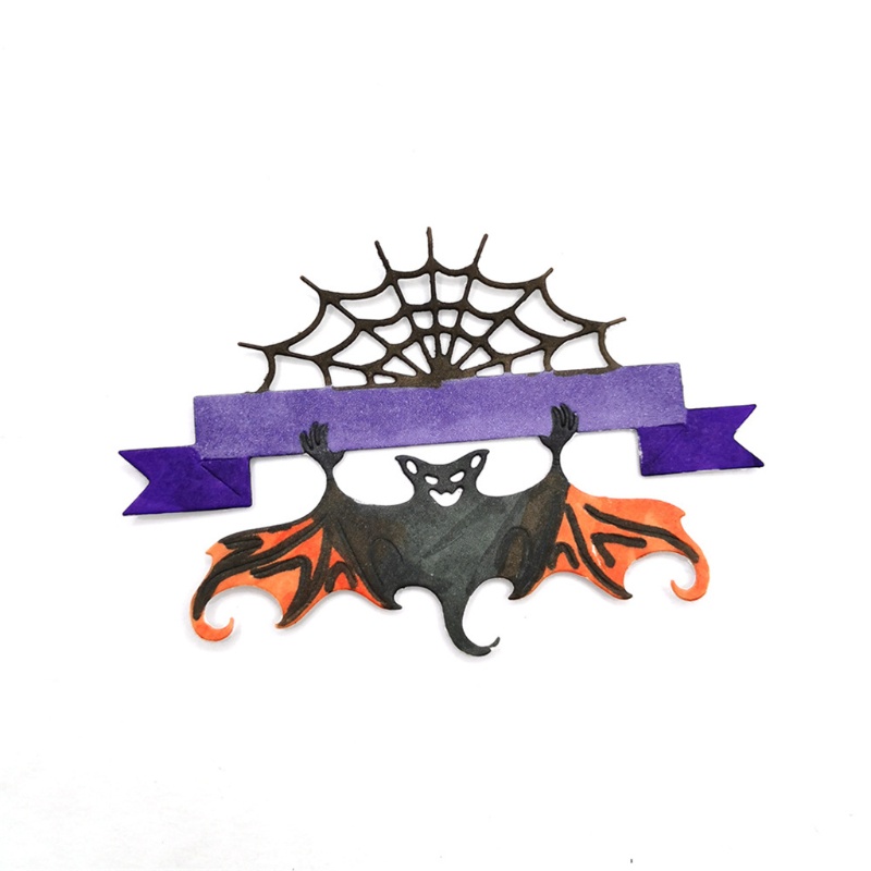 Cetakan Stensil Cutting Dies Motif Sarang Laba-Laba Halloween Bahan Metal Untuk Scrapbook / Craft DIY