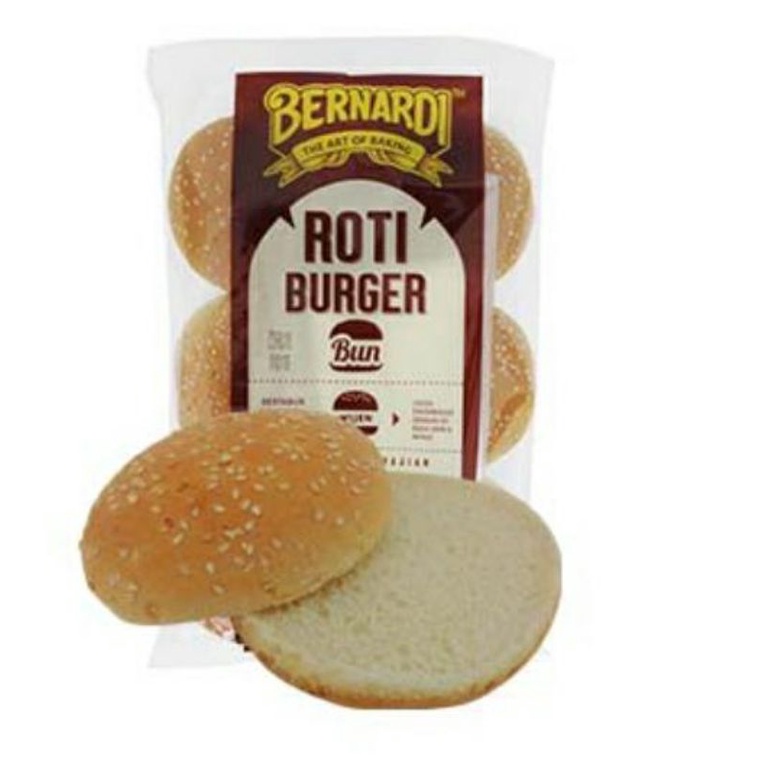 Bernardi Roti Burger Polos / Wijen / Hitam Wijen Isi 6