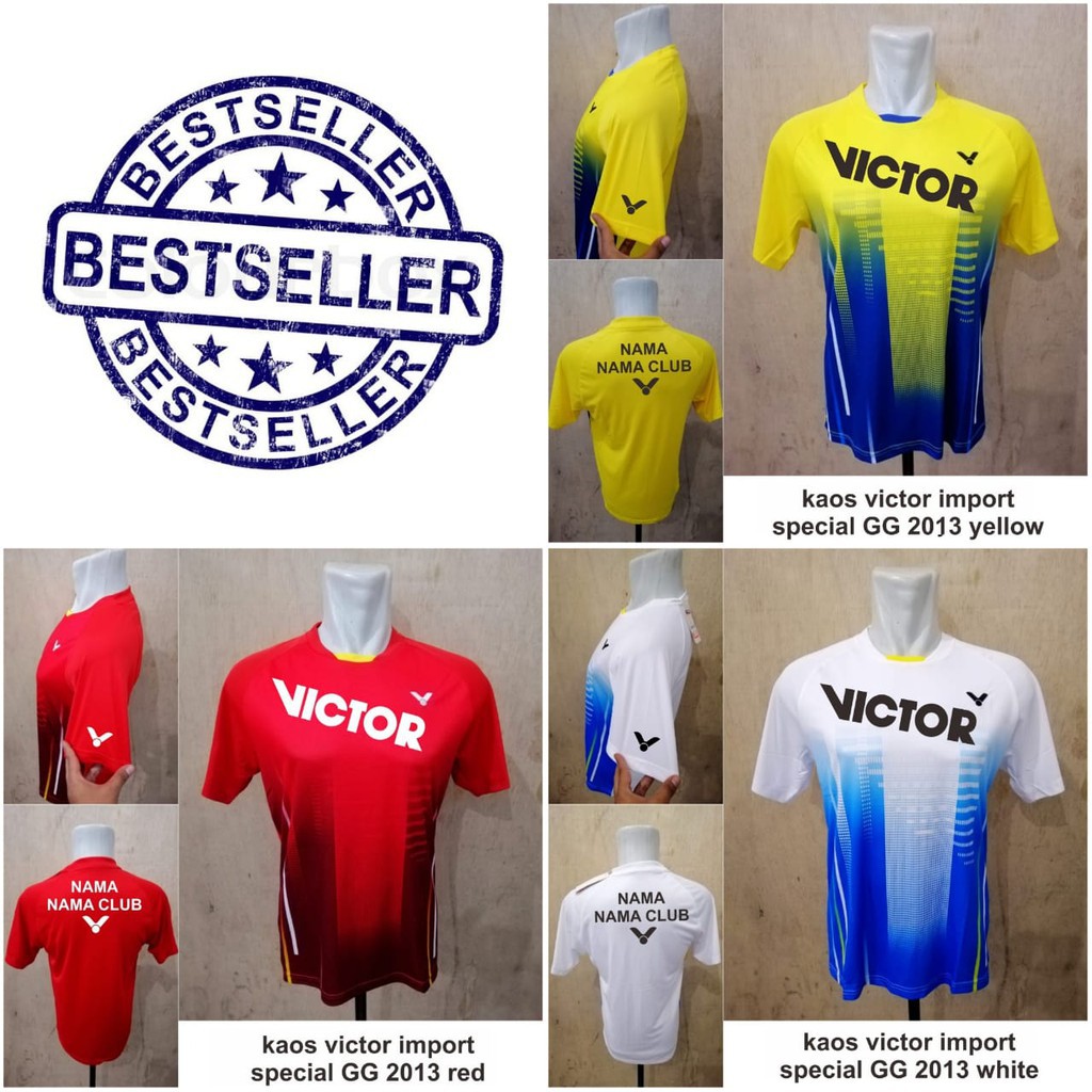 Baju badminton victor 2013 SPECIAL GG kaos victor badminton import  Limited