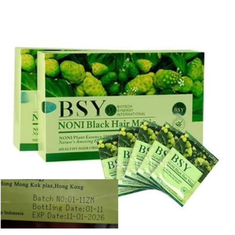 BSY NONI BLACK HAIR MAGIC ORIGINAL (harga 1 bok isi 20 pcs)