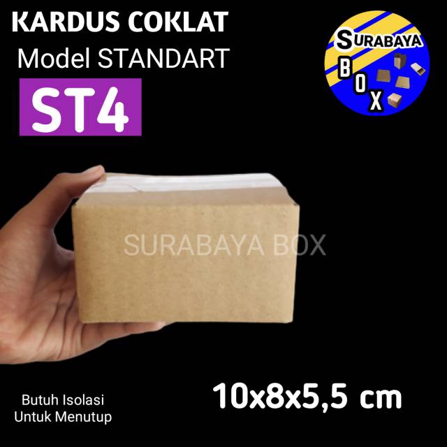 

KOTAK ST-4 COKLAT POLOS KARDUS KARTON BOX DOS DUS PACKING HP AKSESORIS