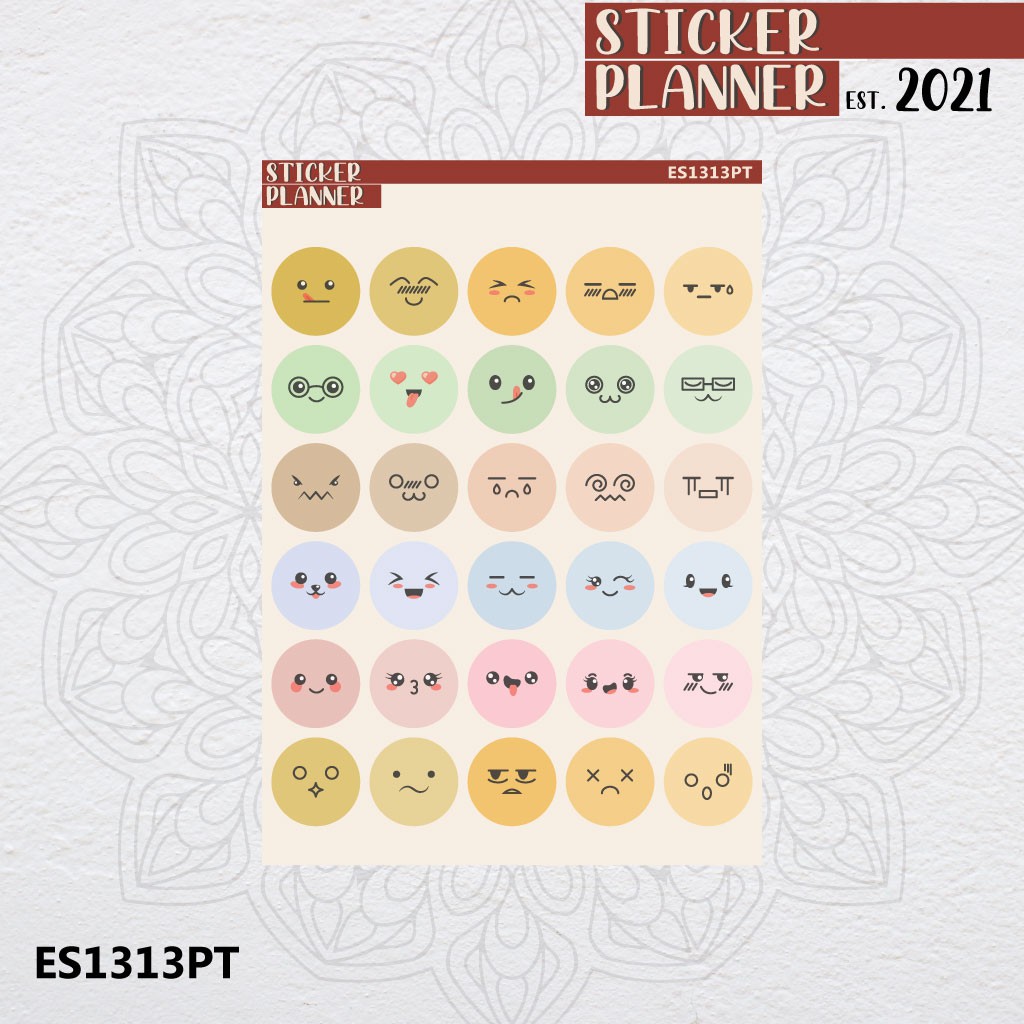 

Emoji Perfect Round Sticker Planner | Sticker Sheet, Bujo, Scrapbook, Journal, Aesthetic, & Deco