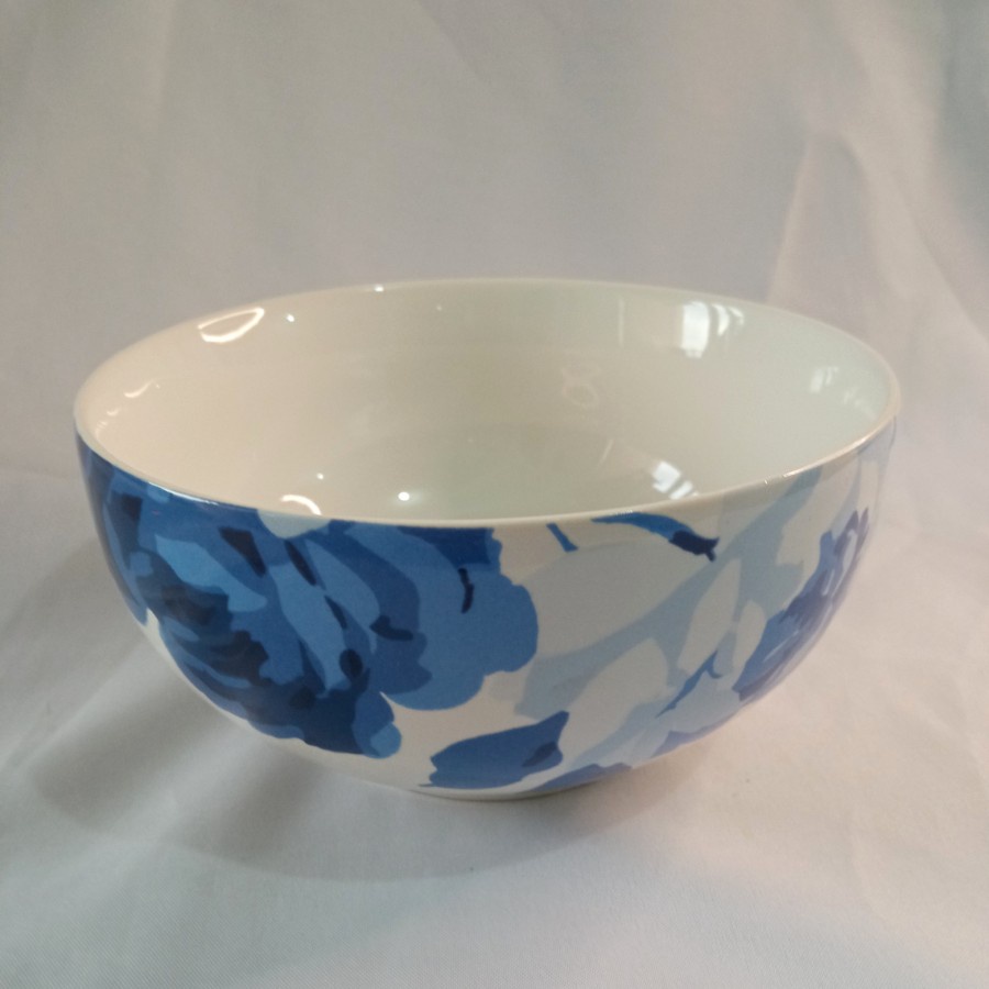 Mangkok Cantik Bunga Biru Klasik
