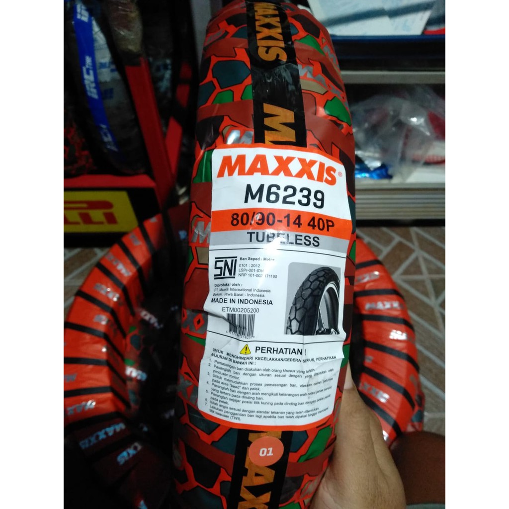 Ban tubeless matic MAXXIS semi cross 80/90 ring 14 gratis pentil