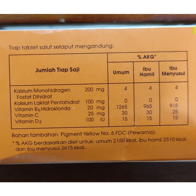 Elkana Tablet Isi 10 / Vitamin C / Vitamin D3 / Kalsium