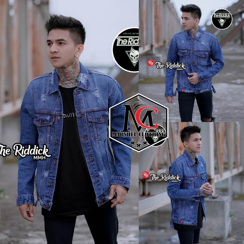 RCL - JAKET JEANS SOBEK EXTREME RIPPED PILIH VARIASI / BLACKSTONE / LIGHTWASH / GREY / RETROWASH