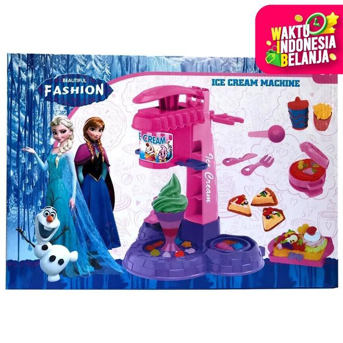 DOUGH ICE CREAM MAKER PUTRI SALJU | MAINAN LILIN MESIN ES KRIM
