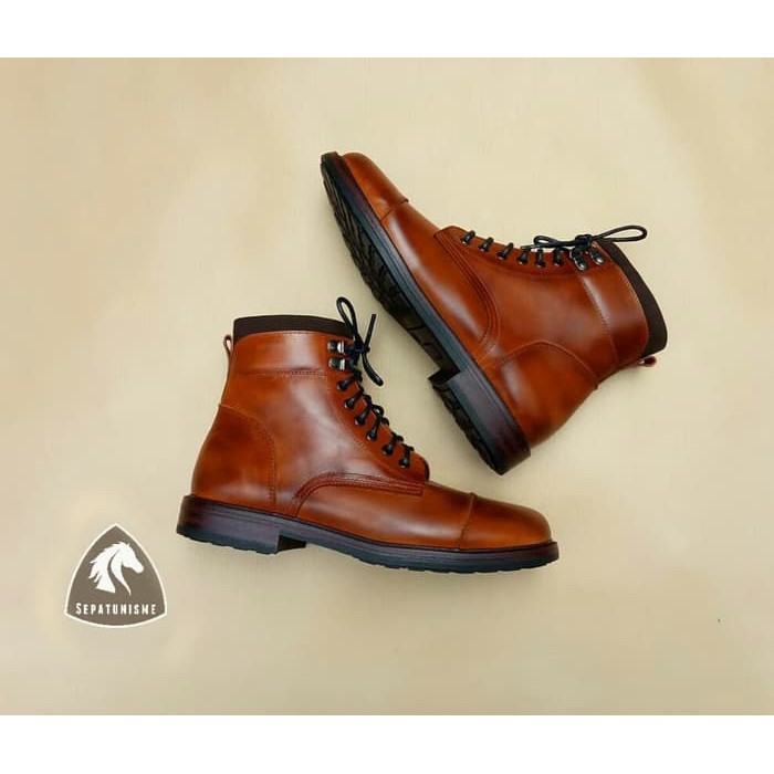 Sepatu Boots Kulit Asli Sepatunisme Boots Casual Sepatu Boots Kulit Pria