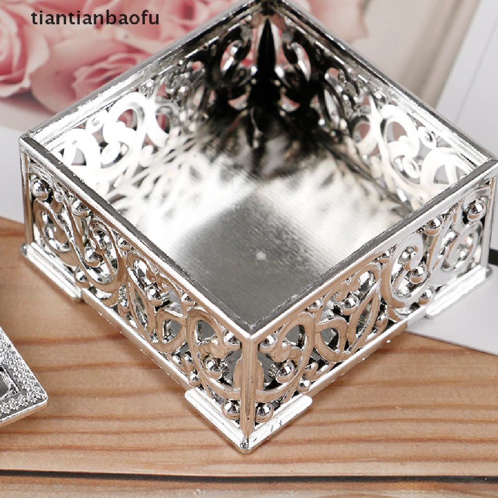 [tiantianbaofu] Plastic Treasure Trinket Box Square Candy Box Treasure Chest Wedding Favor Box Boutique