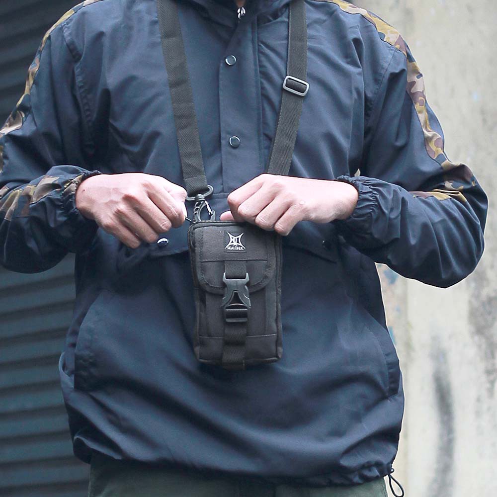 Tas Gantung Leher Mini Dompet HP Kartu ID Card Hanging Wallet Pria Distro Terbaru