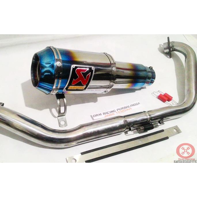 SALE Knalpot Scorpio z (pio) Akrapovic blue burn PROMO