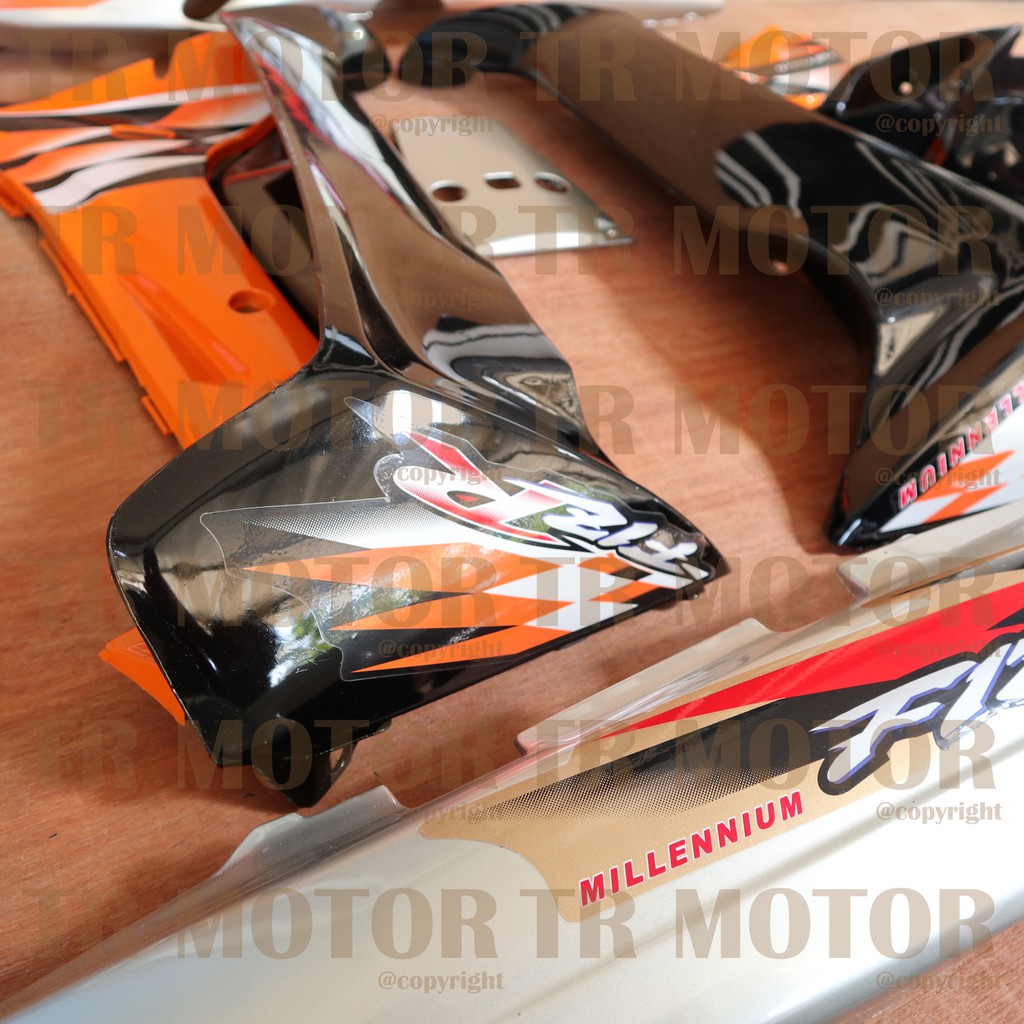 Cover Body Fizr F1zr Millenium Orange Gold Hitam Full Set Halus Cover Bodi Yamaha Fiz r