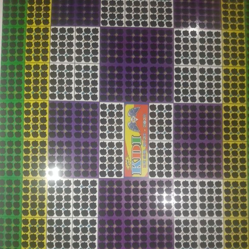 Gosok-gosok bom berhadia 15 titik 2500 / lembar merk KDI