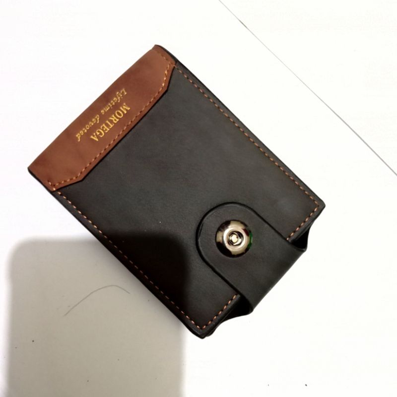 Dompet pria import mortega exclusive Kulit PU model Kancing-Kombinasi IV